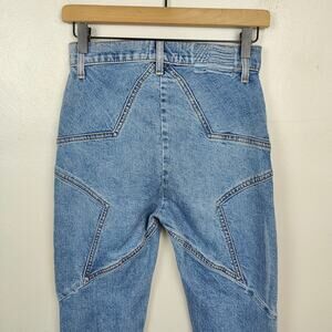Revice Venus Crop Star Jeans Womens 26 Medium Wash Retro‎ Preppy Glam